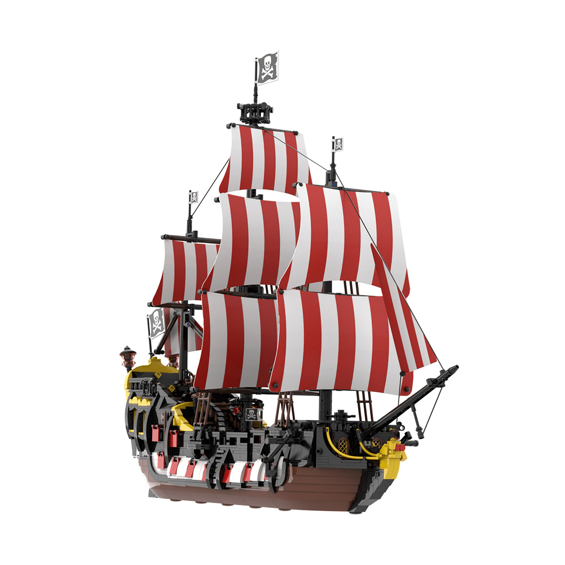 MOC - 166879 Medieval Barracuda - ship Klemmbausteine(ohne Segel) - LesDiy - Klemmbausteine