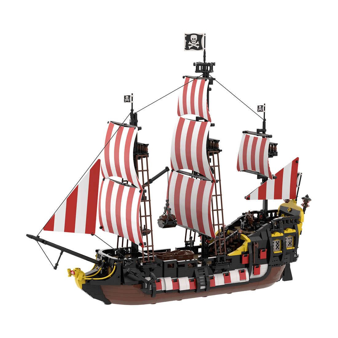 MOC - 166879 Medieval Barracuda - ship Klemmbausteine(ohne Segel) - LesDiy - Klemmbausteine