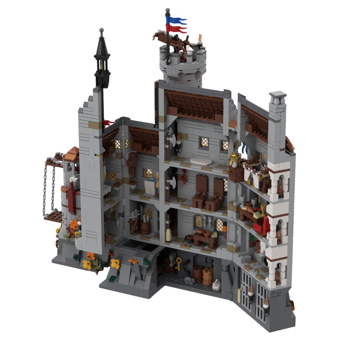 MOC - 167273 Black Knights - Dragon Slayers' Castle Klemmbausteine - LesDiy - Klemmbausteine