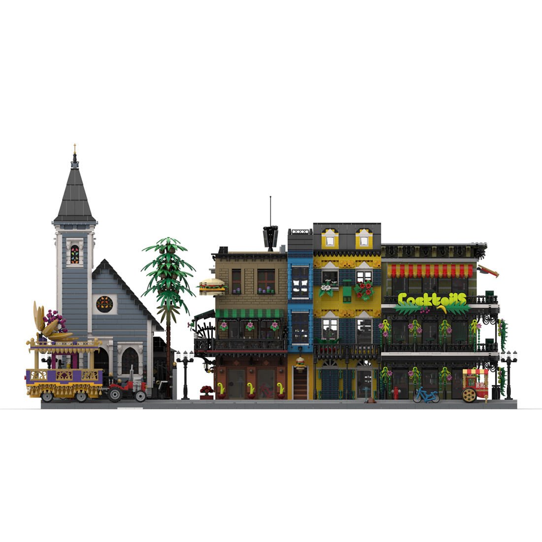 MOC - 173996 French Quarter New Orleans Klemmbausteine - LesDiy - Klemmbausteine