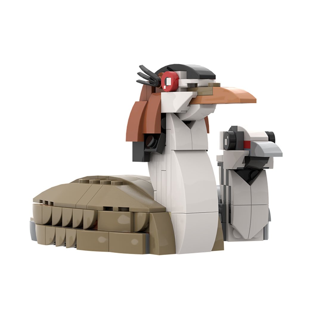 MOC - 175055 Great crested grebe and chick Klemmbausteine - LesDiy - Klemmbausteine