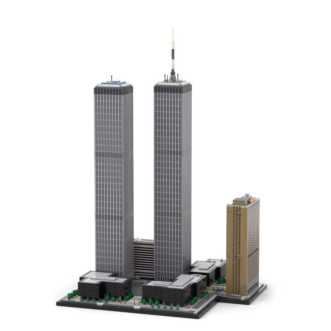 MOC - 177998 World Trade Center Complex im Maßstab 1:800 Klemmbausteine - LesDiy - Klemmbausteine