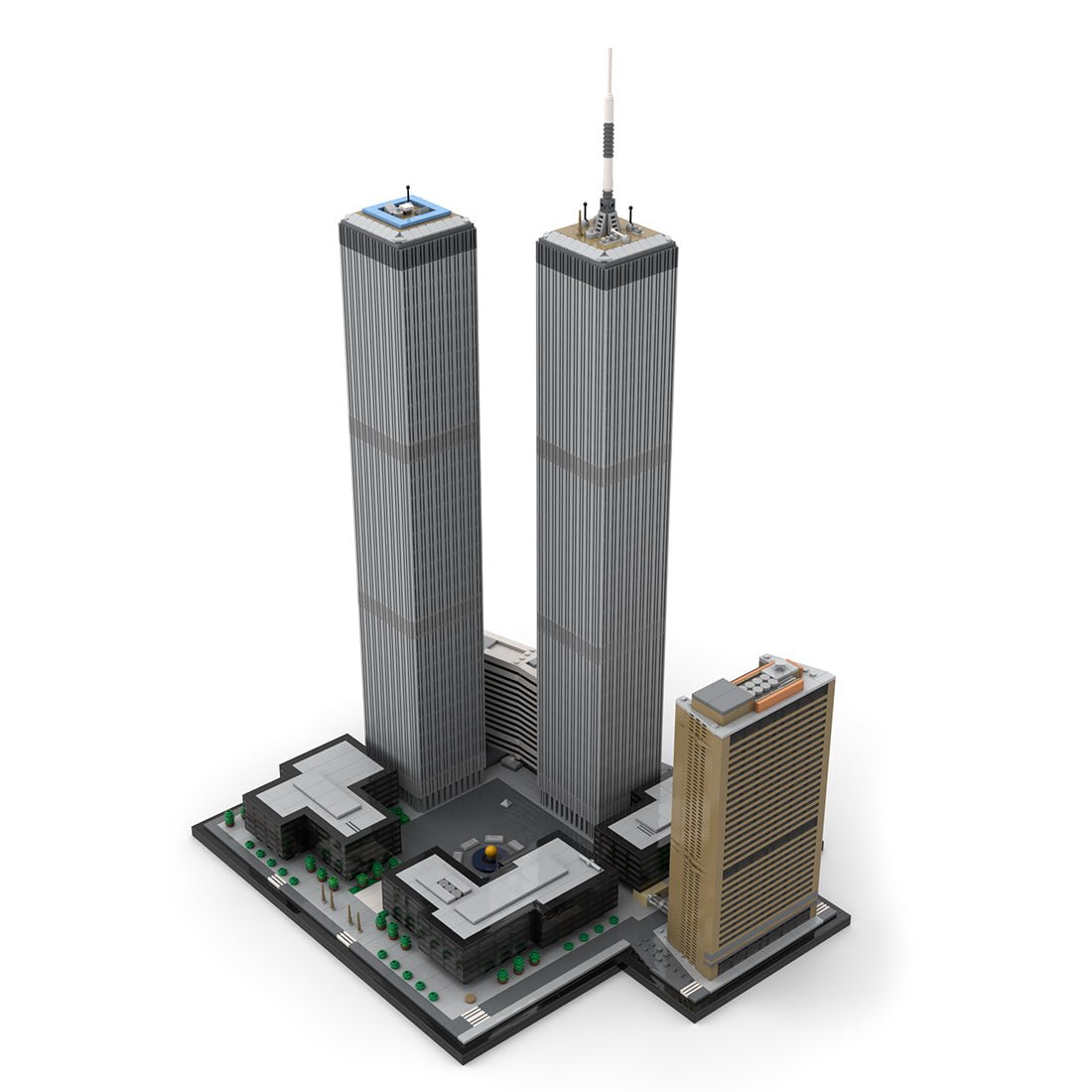 MOC - 177998 World Trade Center Complex im Maßstab 1:800 Klemmbausteine - LesDiy - Klemmbausteine