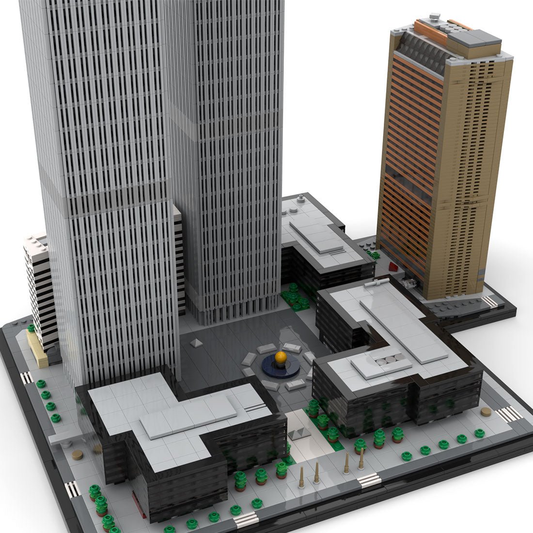 MOC - 177998 World Trade Center Complex im Maßstab 1:800 Klemmbausteine - LesDiy - Klemmbausteine