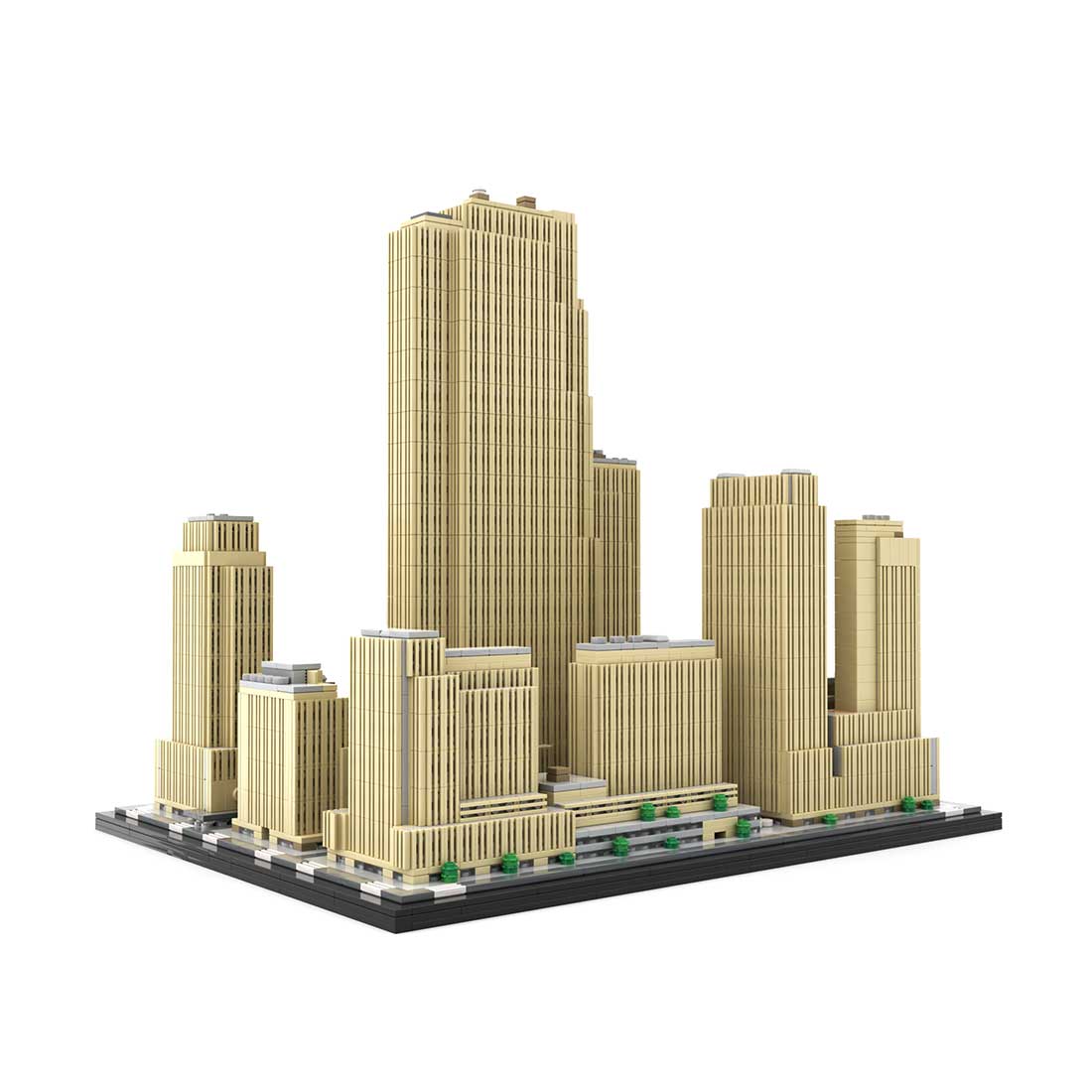 MOC - 178781 Rockefeller Center 1:800 Scale Klemmbausteine - LesDiy - Klemmbausteine