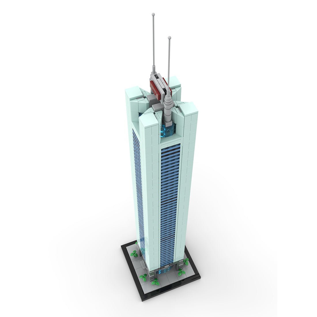 MOC - 181665 CITIC Plaza 1:800 Scale Klemmbausteine - LesDiy - Klemmbausteine