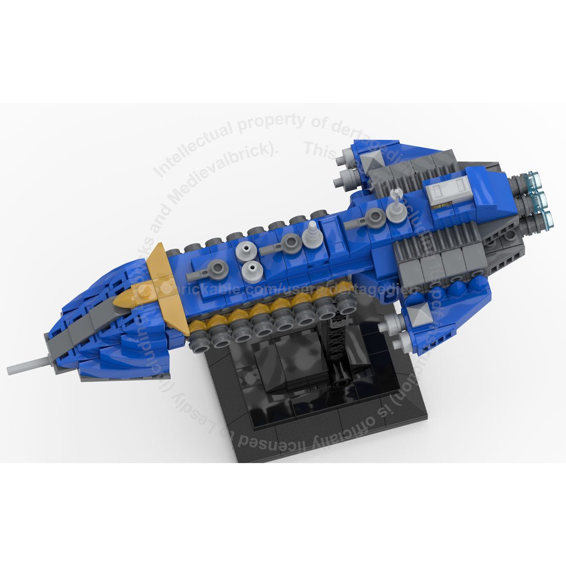 MOC - 185374 Warhammer 40k Heavy Cruiser Klemmbausteine - LesDiy - Klemmbausteine