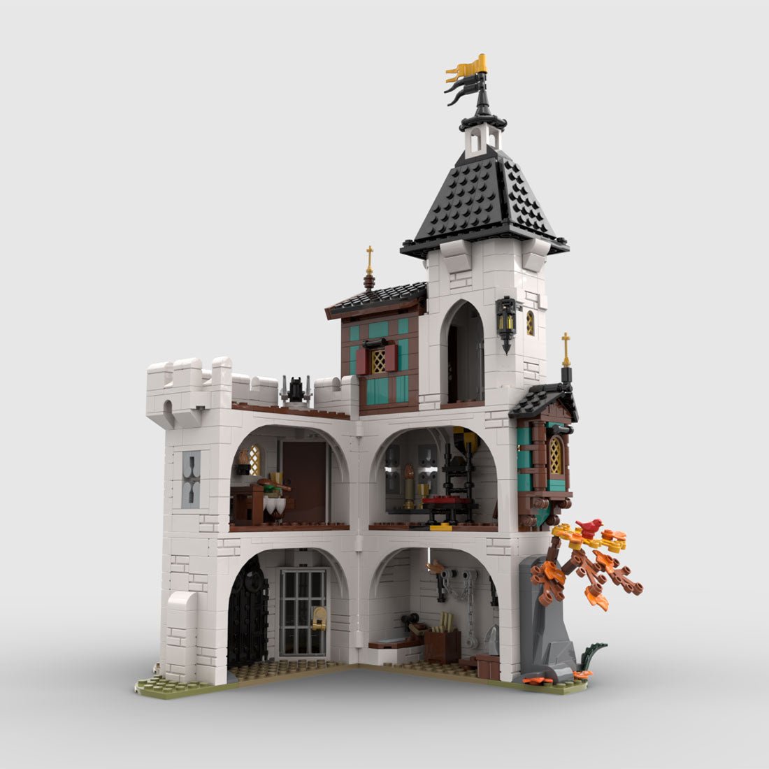 MOC - 189672 White tower Klemmbausteine - LesDiy - Klemmbausteine