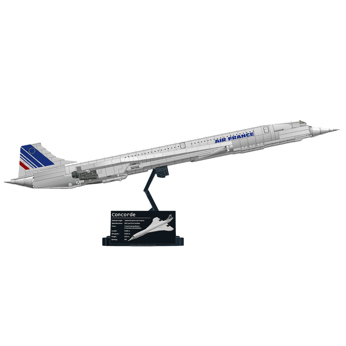 MOC 1/90 Concorde Verkehrsflugzeug Klemmbausteine - LesDiy - Klemmbausteine