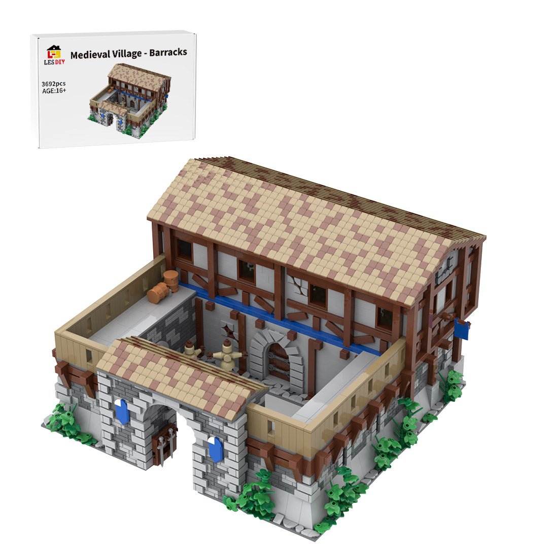 MOC - 198750 Age of Empires - Barracks (Western European) Klemmbausteine - LesDiy - Klemmbausteine