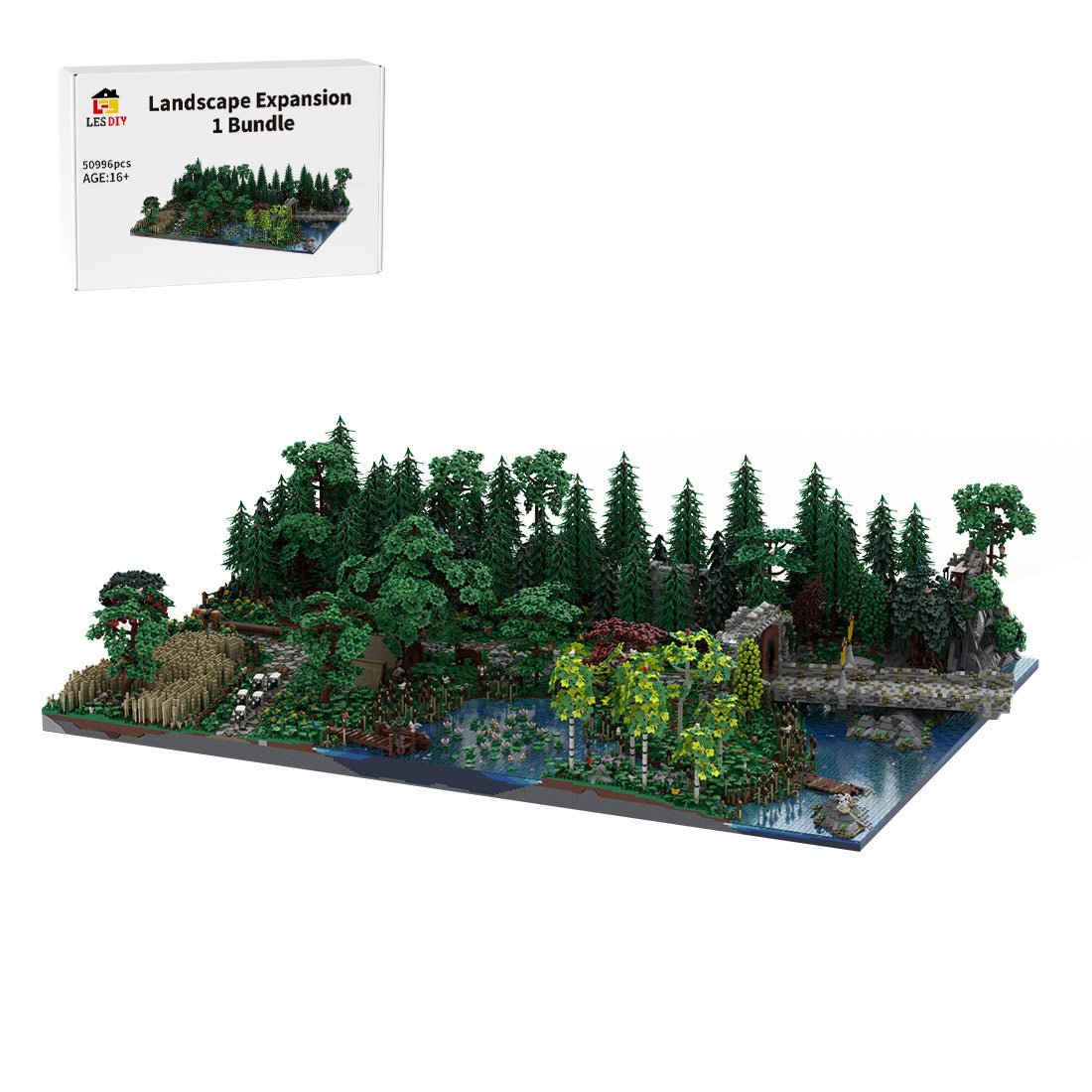 MOC - 208147 Landscape Expansion 1 Klemmbausteine - MOC - 207737 Castle Hohengeroldseck - LesDiy - Klemmbausteine