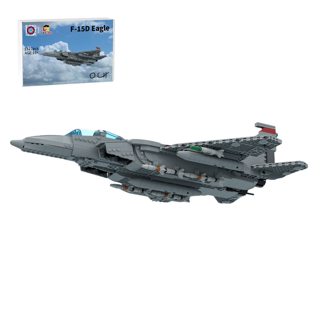 MOC - 210105 F - 15D Eagle Klemmbausteine - LesDiy - Klemmbausteine