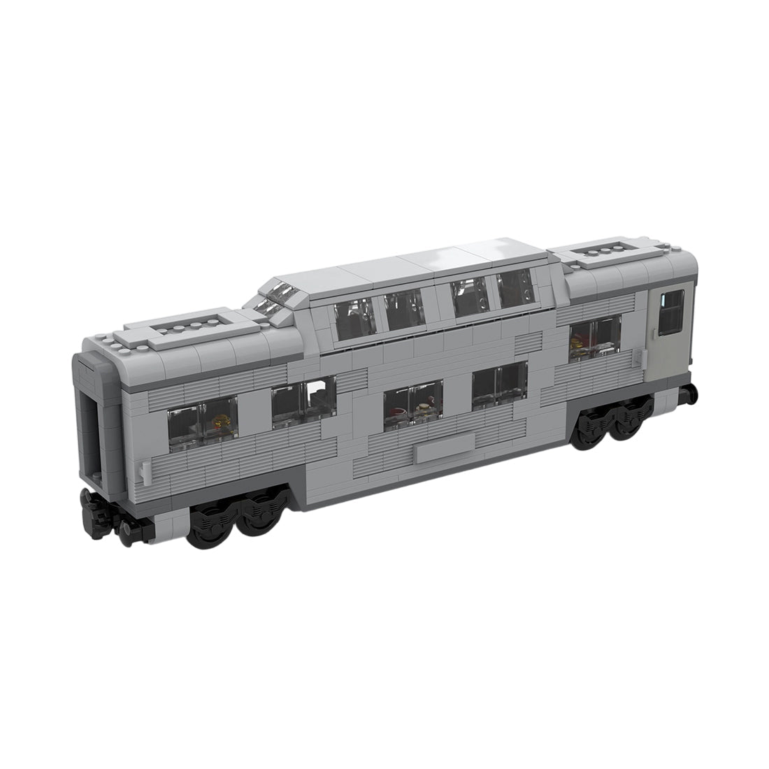 MOC-212051 Santa fe double decker canopy passanger train car Klemmbausteine-LesDiy-Klemmbausteine