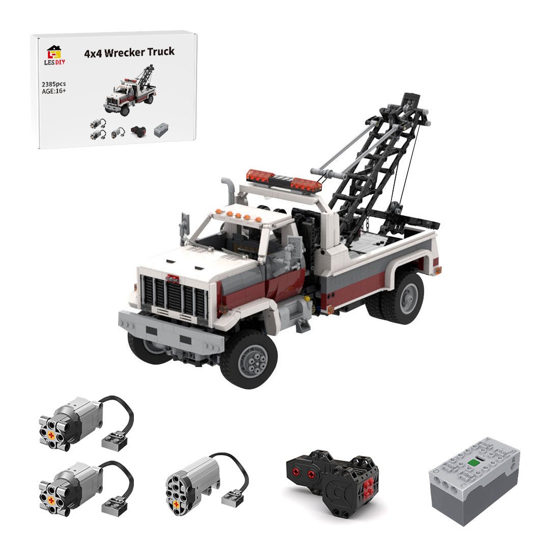 MOC - 213249 80's GMC TopKick Wrecker 4x4 RC Klemmbausteine - LesDiy - Klemmbausteine