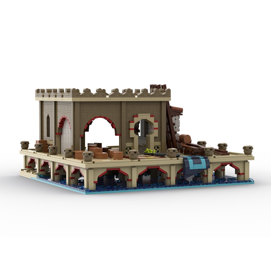 MOC - 213366 Age of Empires - Dock (Middle Eastern) Klemmbausteine - LesDiy - Klemmbausteine