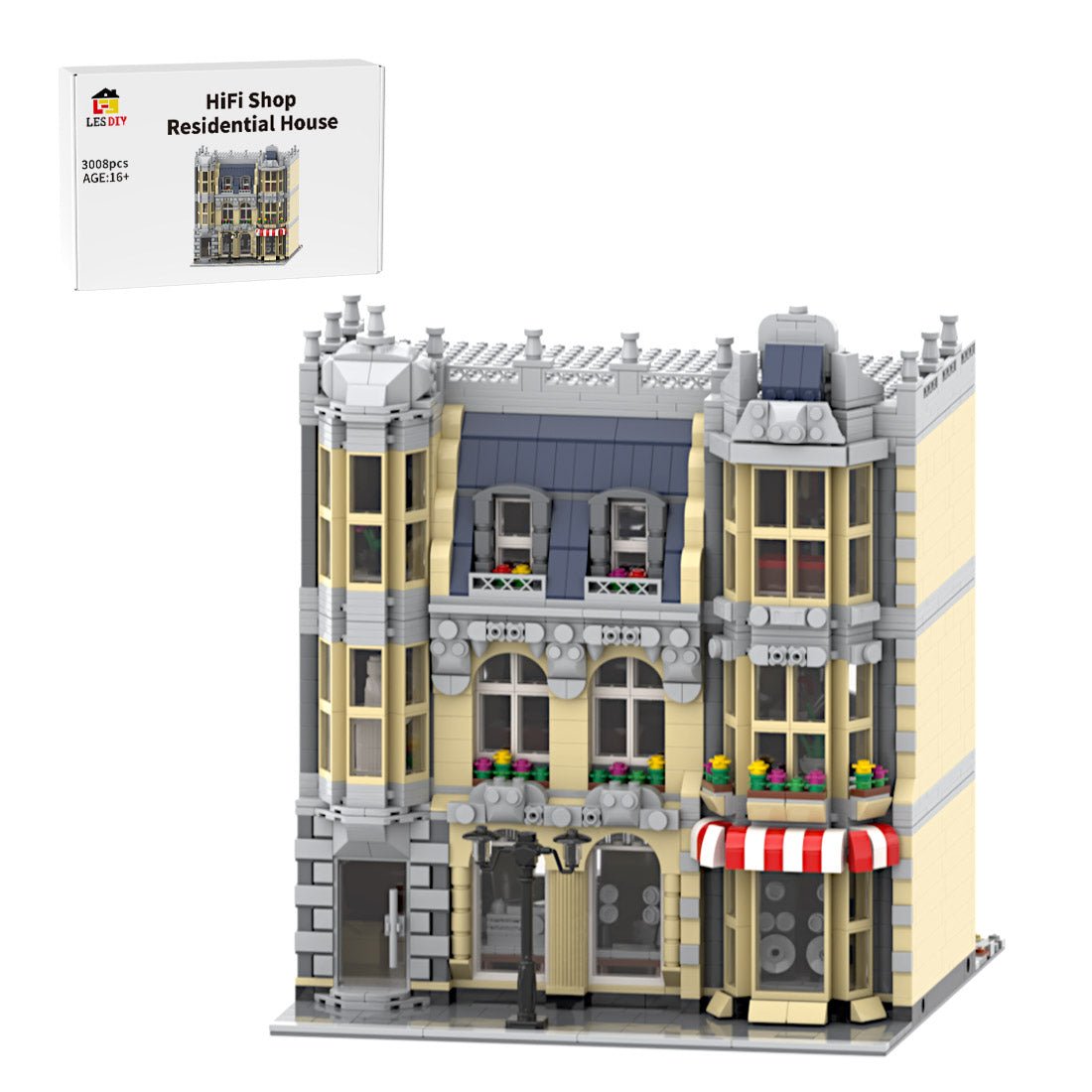 MOC - 214606 HiFi Shop & Residential House Klemmbausteine - LesDiy - Klemmbausteine