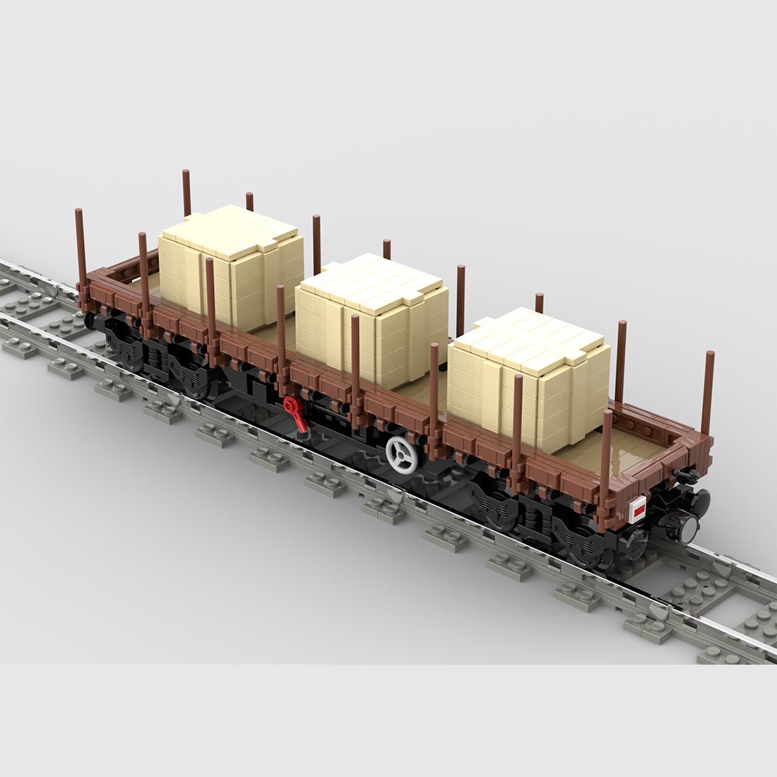 MOC-219158 Universeller Flachwagen mit Ladung Klemmbausteine-LesDiy-Klemmbausteine