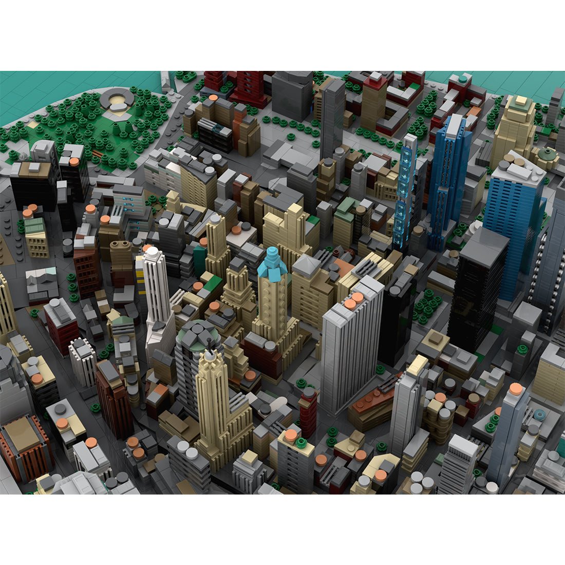 MOC - 221106 1/2000 Scale New York City Klemmbausteine - Financial District - LesDiy - Klemmbausteine