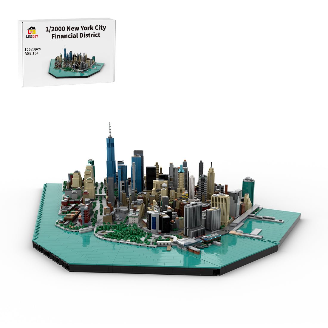MOC - 221106 1/2000 Scale New York City Klemmbausteine - Financial District - LesDiy - Klemmbausteine