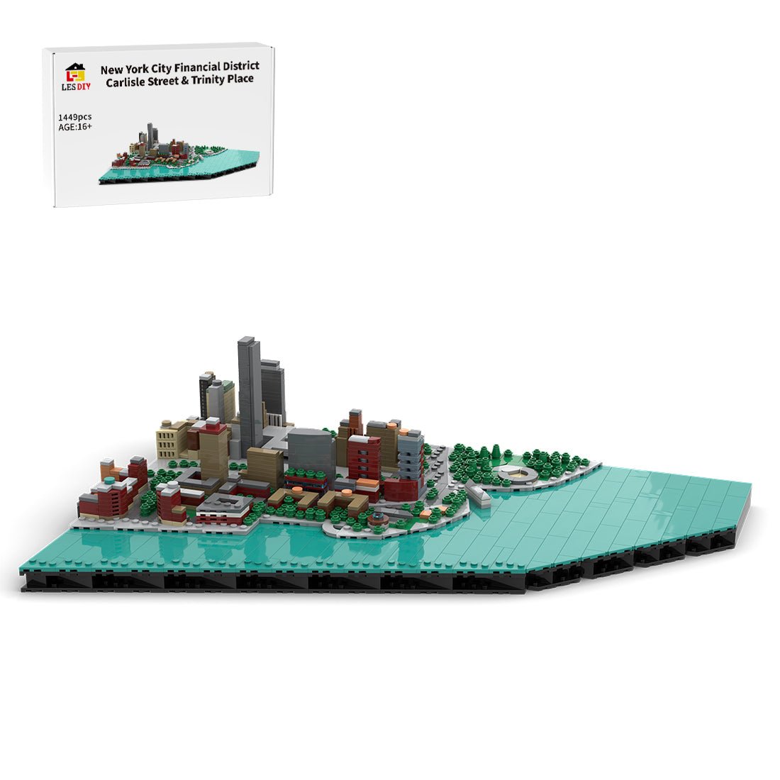 MOC - 221106 New York City Financial District - Carlisle Street & Trinity Place Klemmbausteine - LesDiy - Klemmbausteine