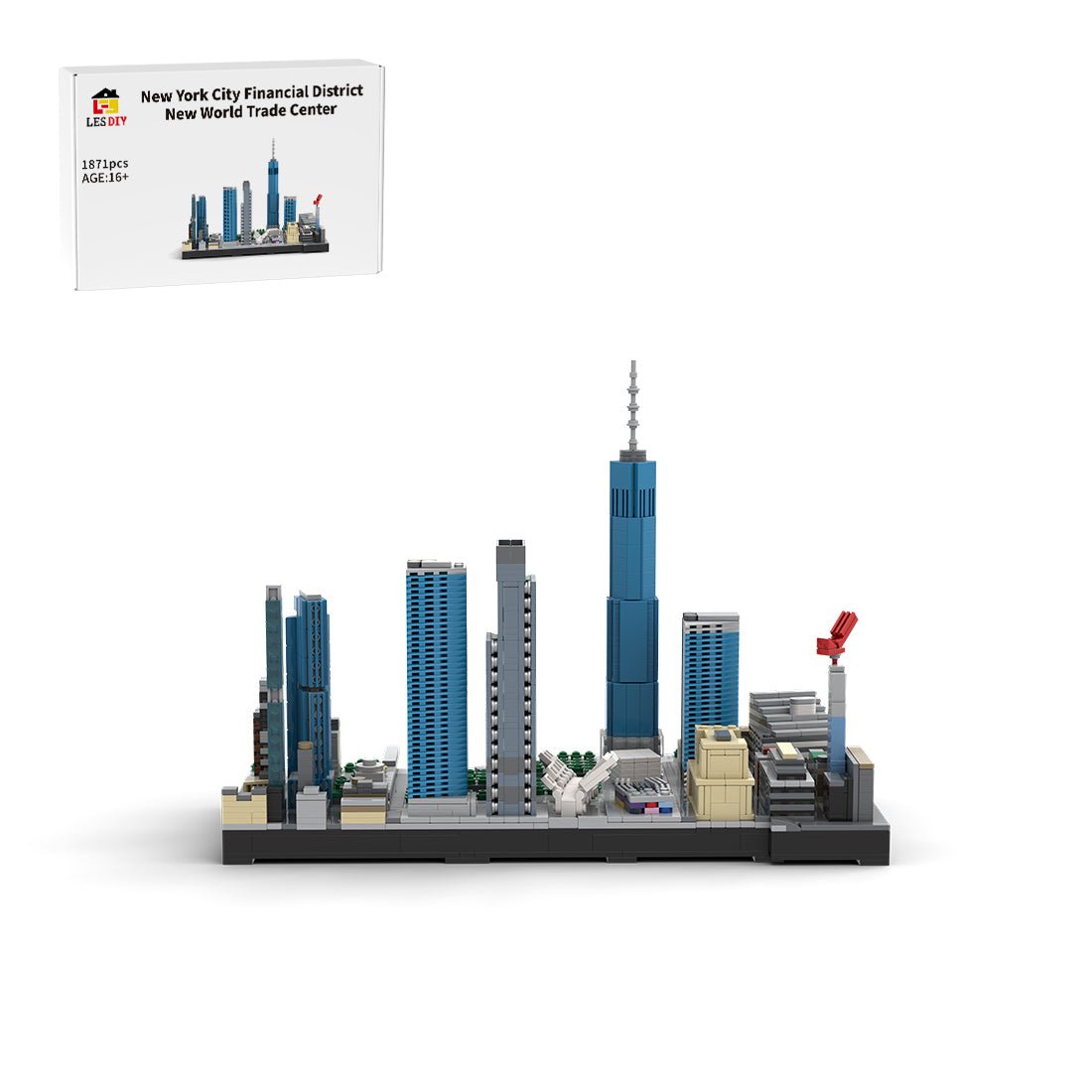MOC - 221106 New York City Financial District - New World Trade Center Klemmbausteine - LesDiy - Klemmbausteine