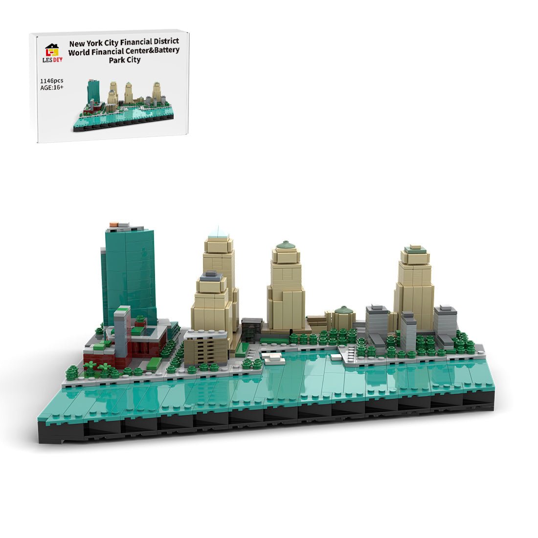 MOC - 221106 New York City Financial District - World Financial Center&Battery Park City Klemmbausteine - LesDiy - Klemmbausteine