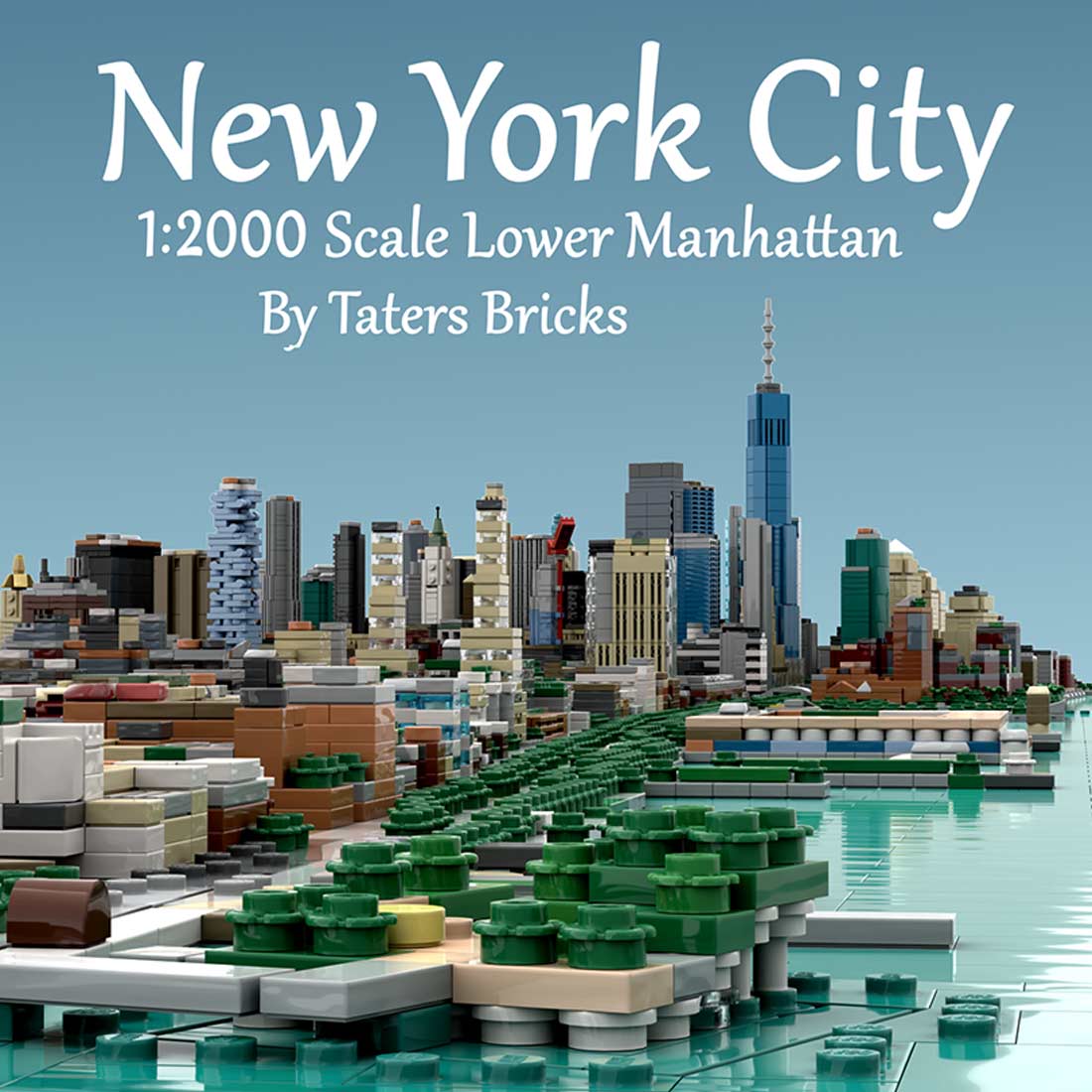 MOC - 225884 1/2000 Scale Lower Manhattan - New York City Klemmbausteine - LesDiy - Klemmbausteine