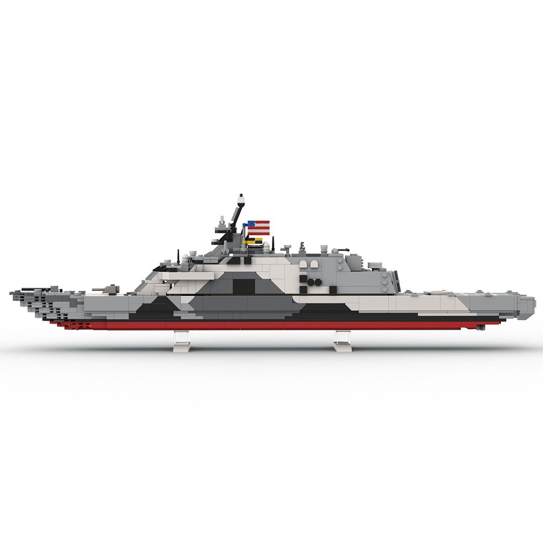 MOC-229007 USS Freedom (LCS-1) Tarnanstrich Klemmbausteine-LesDiy-Klemmbausteine