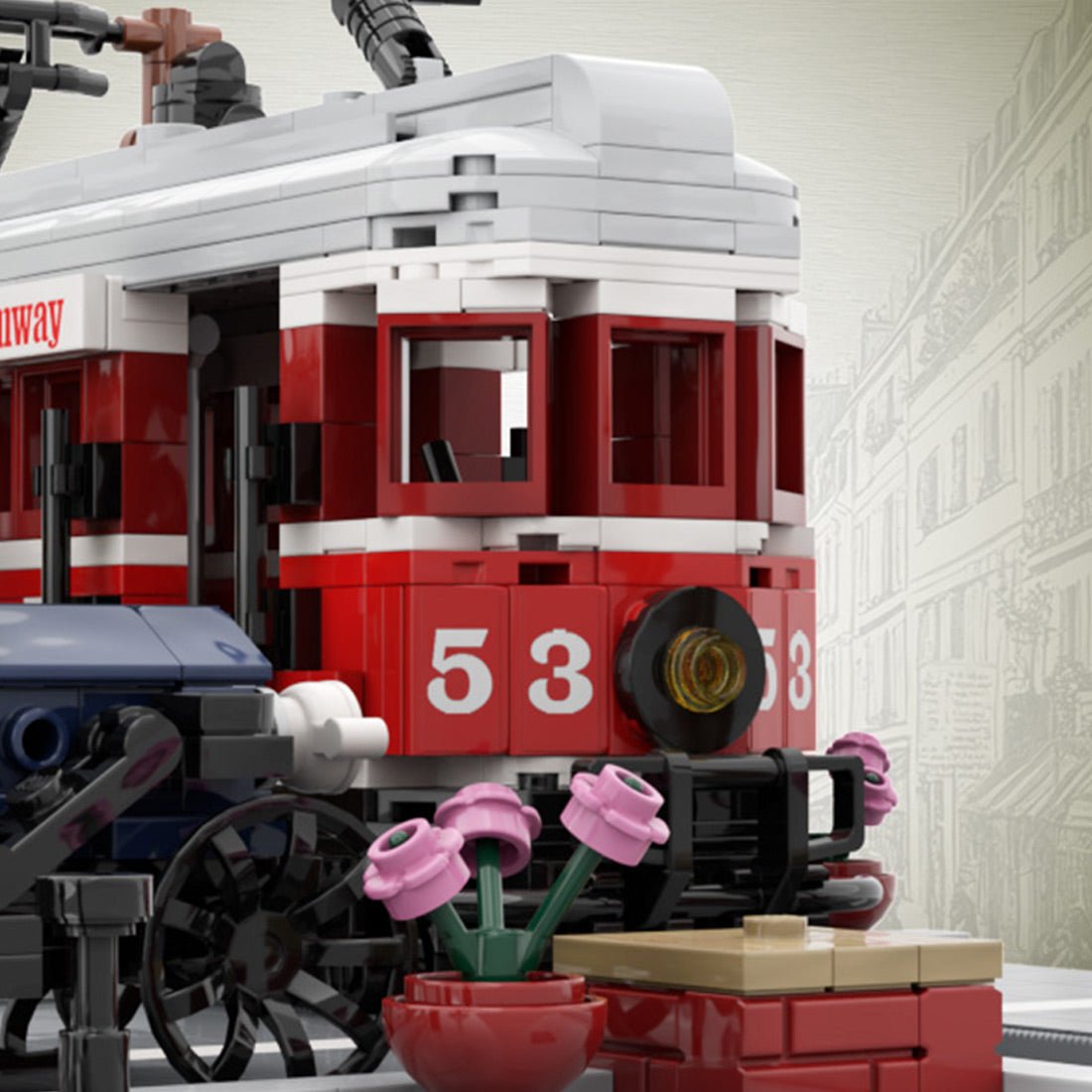 MOC - 229331 Trolley Crossing Klemmbausteine - LesDiy - Klemmbausteine