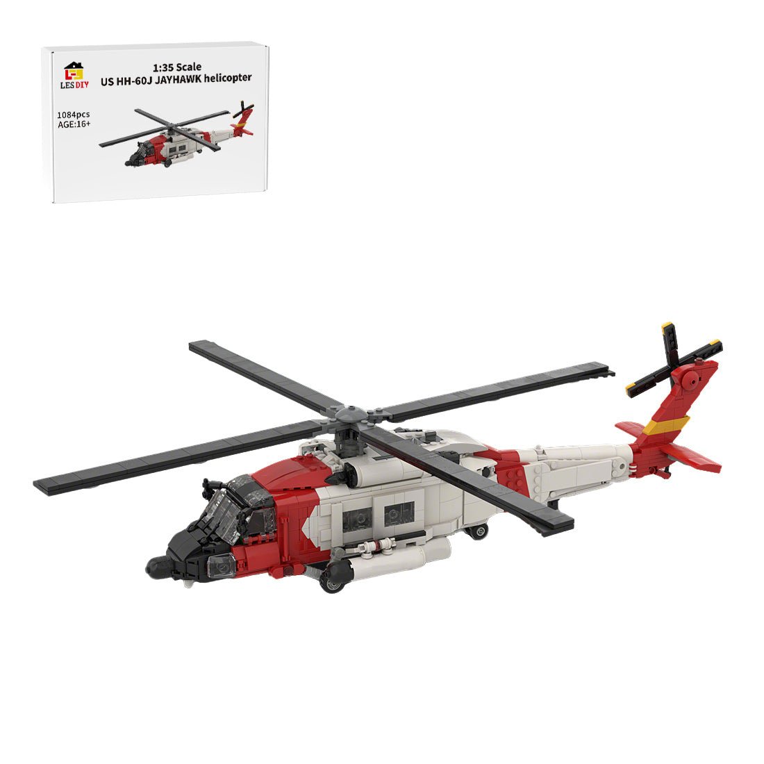 MOC - 229660 Sikorsky | HH - 60J JAYHAWK - 1:35 Scale (v3) Klemmbausteine - LesDiy - Klemmbausteine