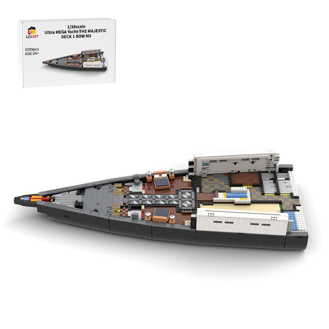 MOC - 230069 Part 1 Module 2 Deck 1 Bow Klemmbausteine - LesDiy - Klemmbausteine