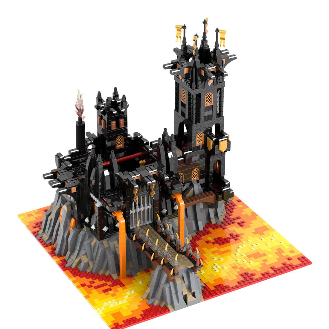 MOC-233488 Black Dragon's Fortress Klemmbausteine-LesDiy-Klemmbausteine