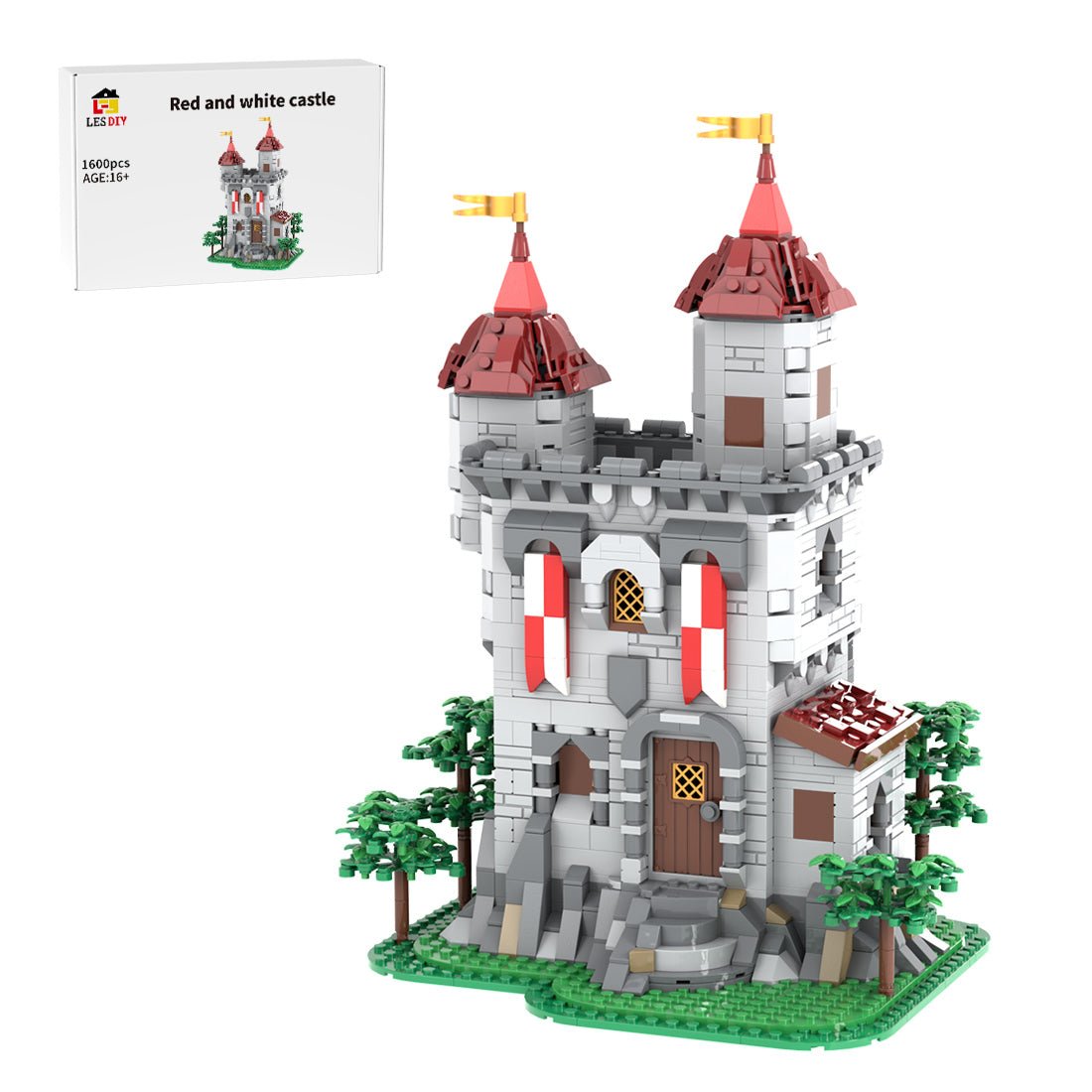 MOC-238413 Lion Knights' Outpost Klemmbausteine-LesDiy-Klemmbausteine