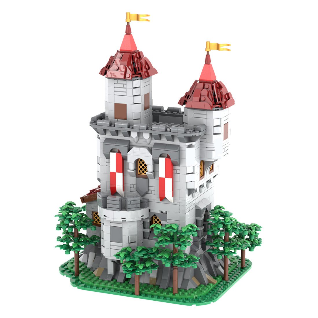 MOC-238413 Lion Knights' Outpost Klemmbausteine-LesDiy-Klemmbausteine