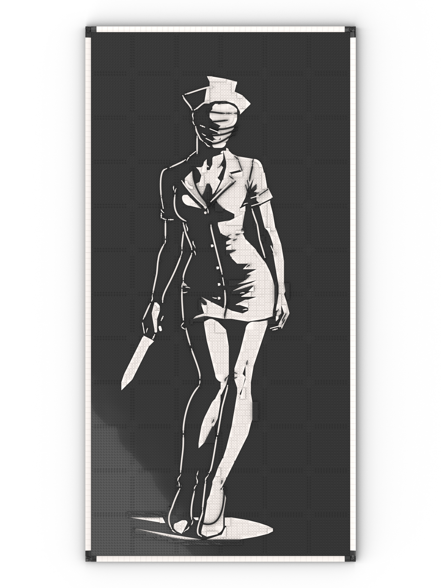 MOC - 238853 art relief of a female horror character Klemmbausteine - LesDiy - Klemmbausteine