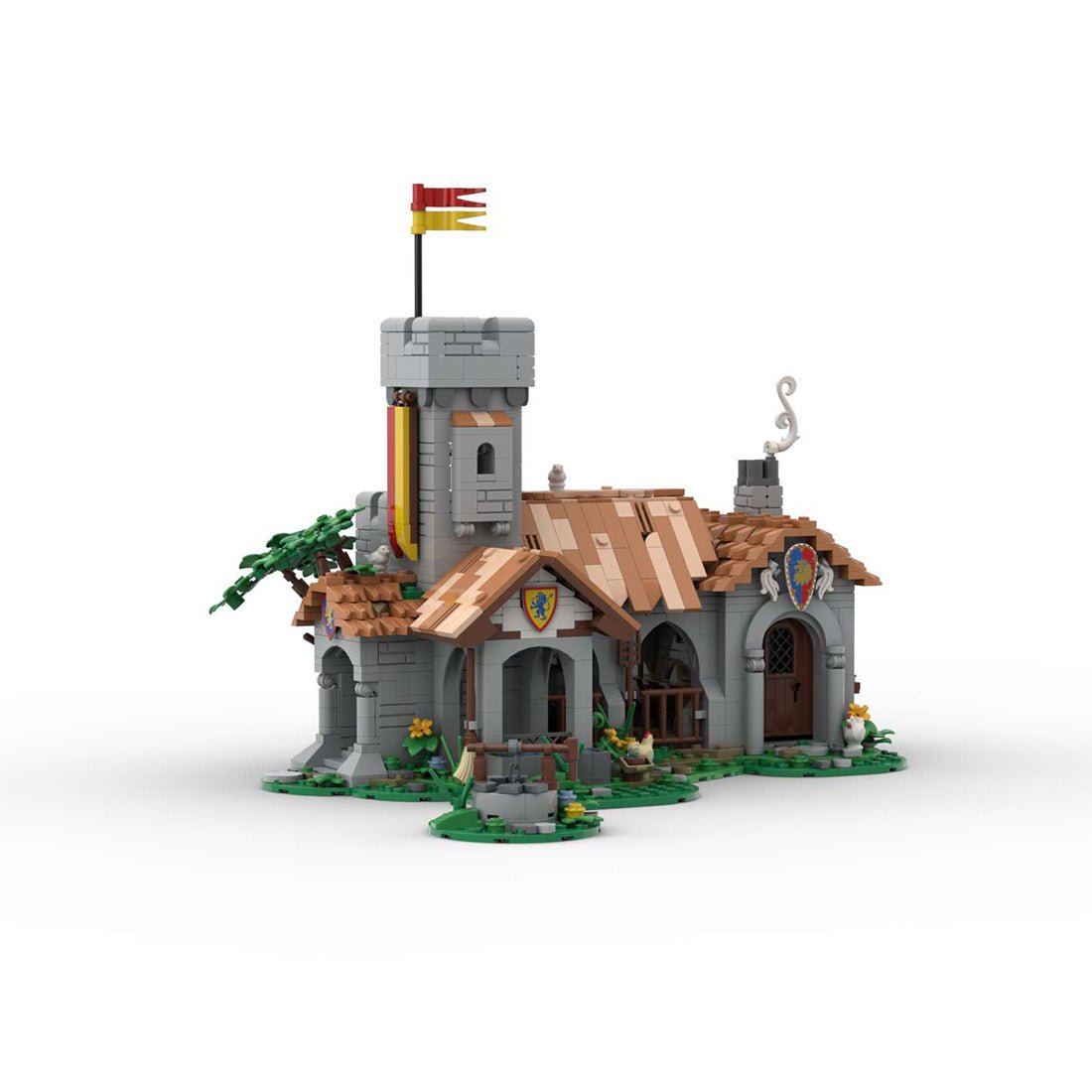 MOC - 241328 Lion Knight Royal Stable Klemmbausteine - LesDiy - Klemmbausteine