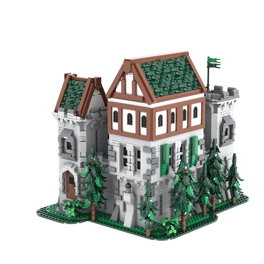 MOC-241818 Green Dragon Knights' Castle Klemmbausteine-LesDiy-Klemmbausteine