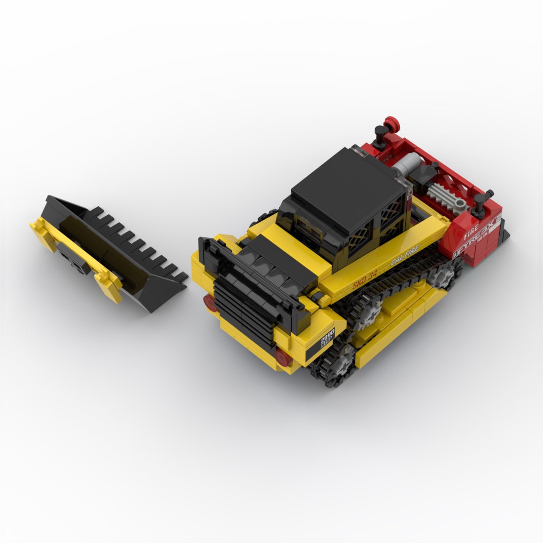 MOC-258210 CAT 299D + Frye Box | CAL FIRE SKD 34 Klemmbausteine-LesDiy-Klemmbausteine