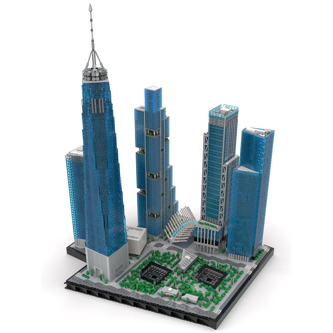 MOC-264039 Midtown New World Trade Center 1:800 Scale Klemmbausteine-LesDiy-Klemmbausteine