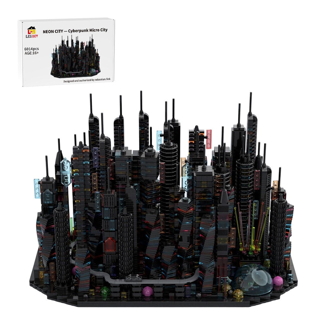 MOC-270096 Bay City - Altered Carbon - a Cyberpunk Microcity Klemmbausteine-LesDiy-Klemmbausteine