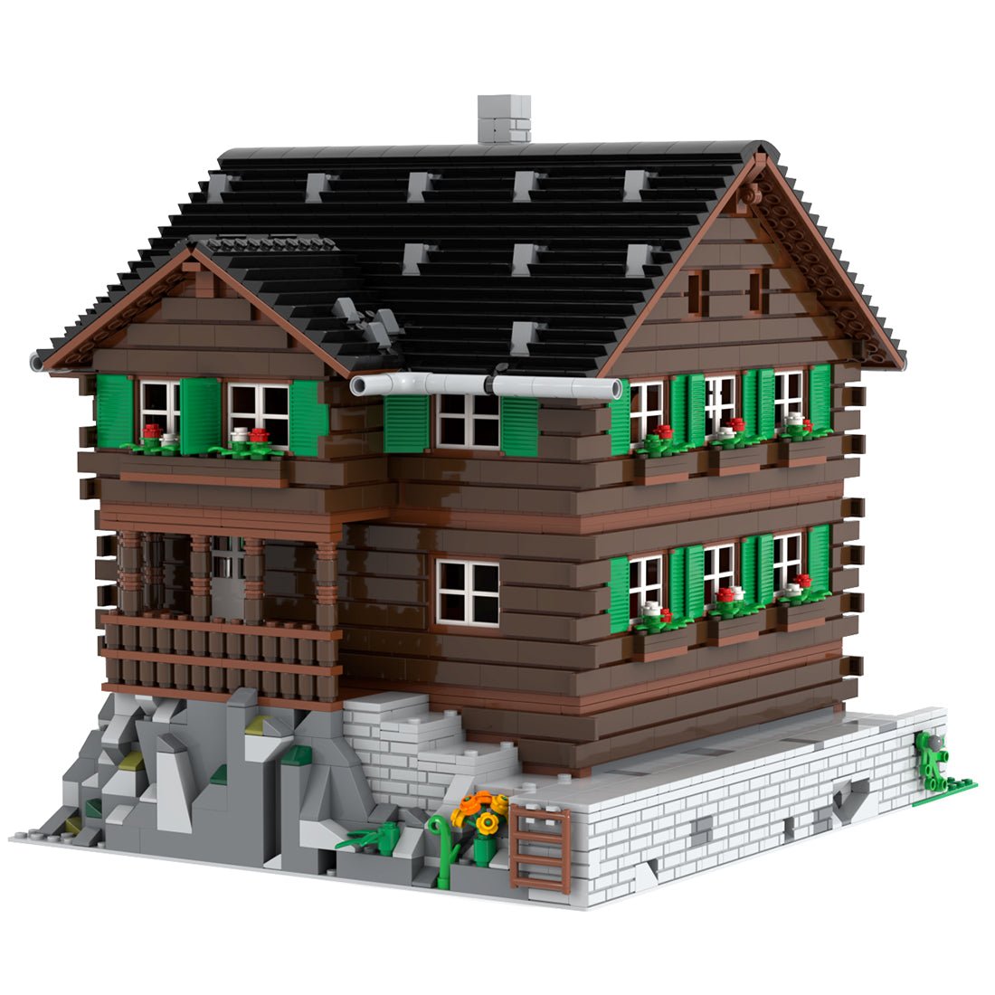 MOC - 44705 Swiss Mountain Chalet Klemmbausteine - LesDiy - Klemmbausteine