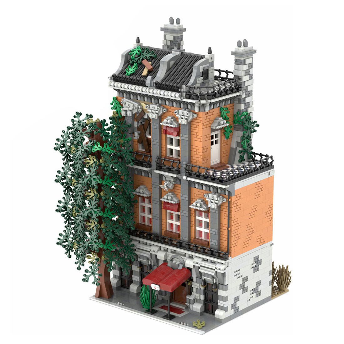 MOC - 46504 Altstadt Hostel Klemmbausteine - LesDiy - Klemmbausteine