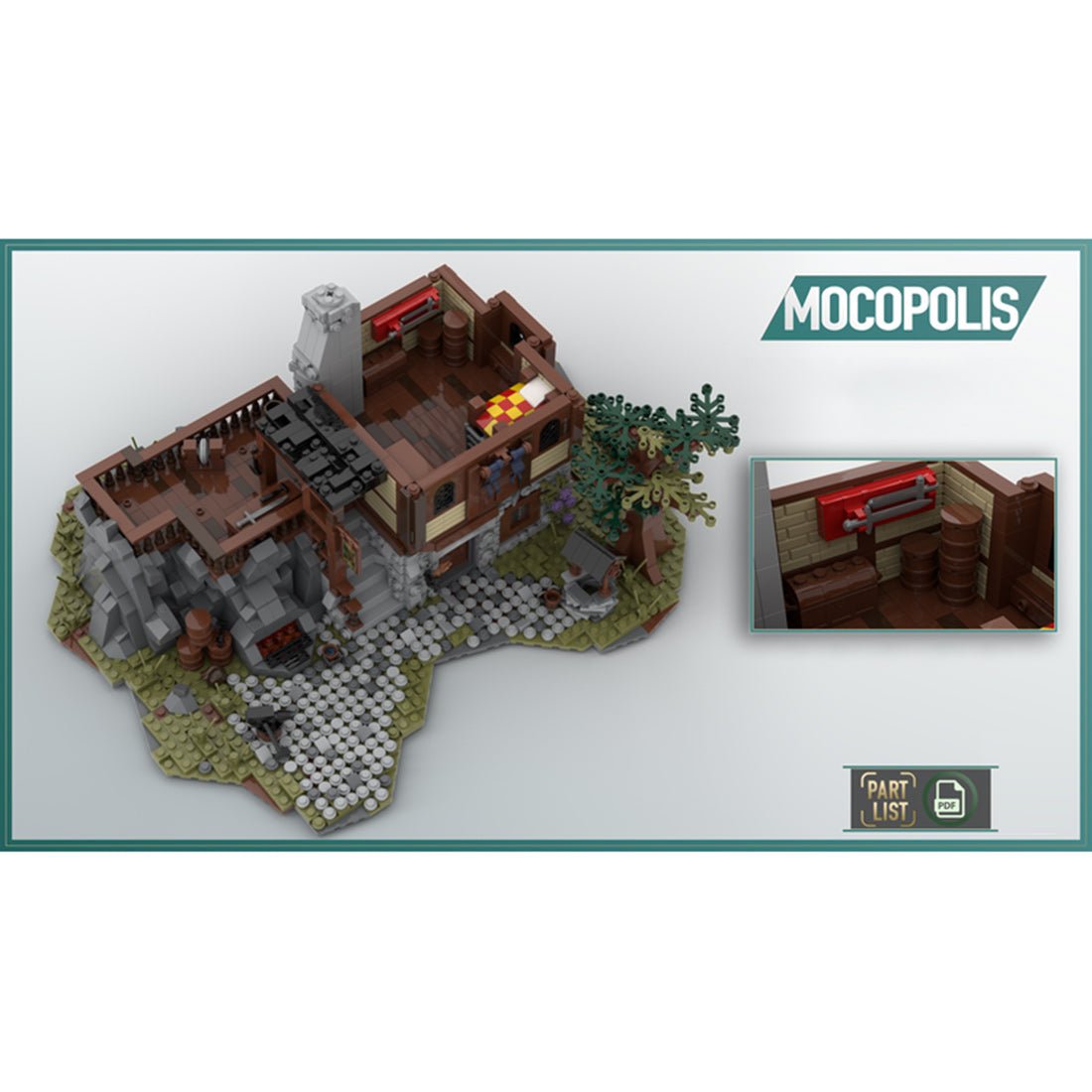 MOC - 49666 MOC Medieval Smithy Klemmbausteine - LesDiy - Klemmbausteine