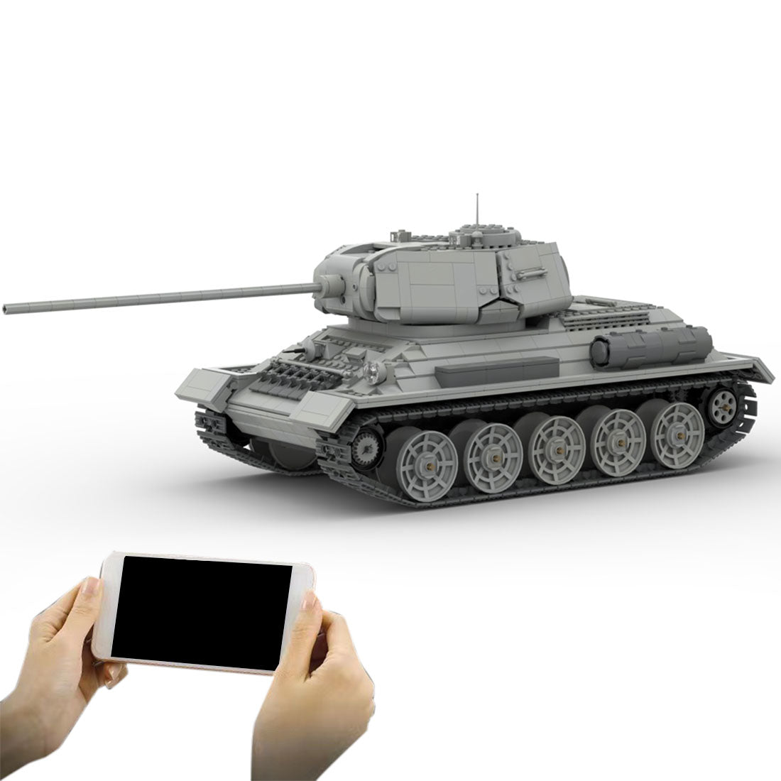 MOC - 53096 T - 34/85 RC - Panzer Klemmbausteine - LesDiy - Klemmbausteine