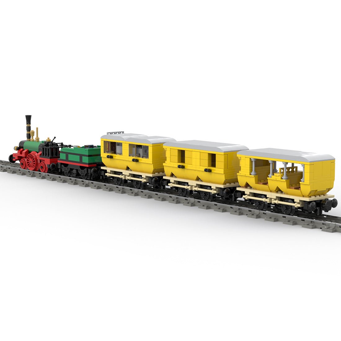 MOC - 63396 Der Adler – Deutschlands erster kommerzieller Zug Klemmbausteine - LesDiy - Klemmbausteine