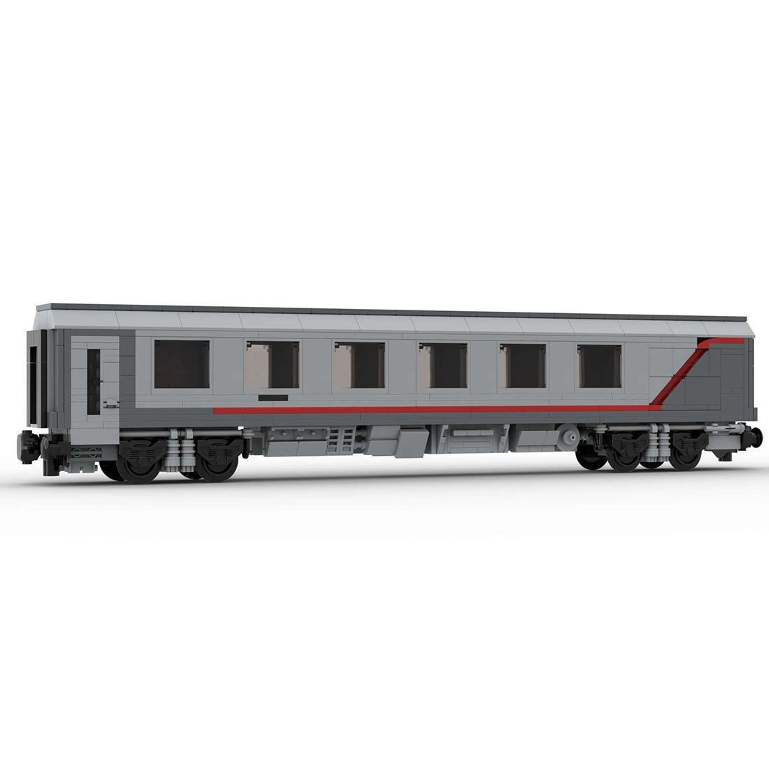 MOC - 67867 6wide Static Edition Schlafwagen RZD ohne bedruckte Teile und Figuren - LesDiy - Klemmbausteine
