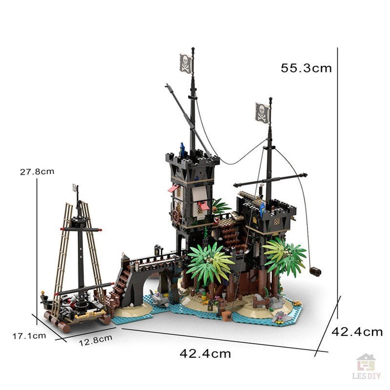 MOC - 69306 Piratenfestung Klemmbausteine - LesDiy - Klemmbausteine