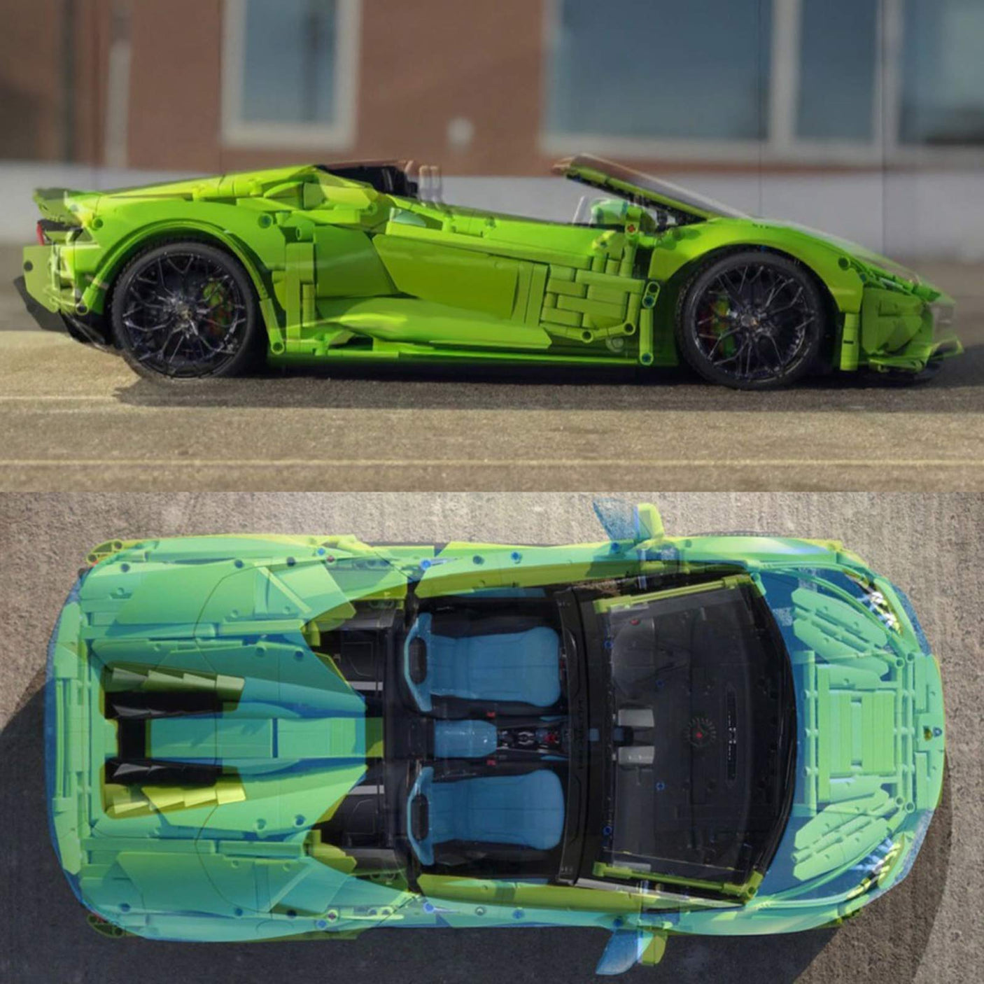 MOC - 72491 Lamborghini Huracan Evo Spyder Klemmbausteine - LesDiy - Klemmbausteine