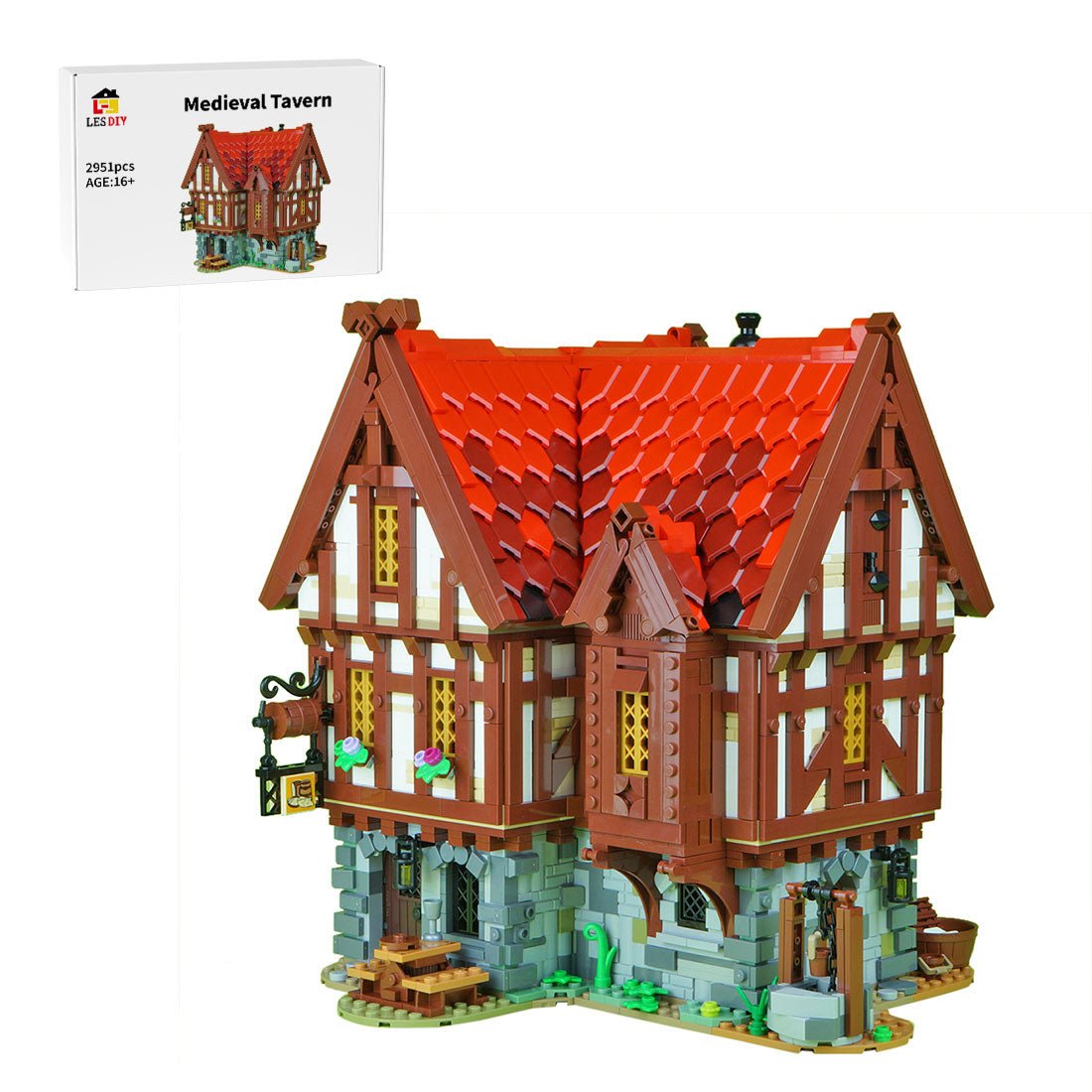 MOC - 72838 Mittelalter Taverne - LesDiy - Klemmbausteine
