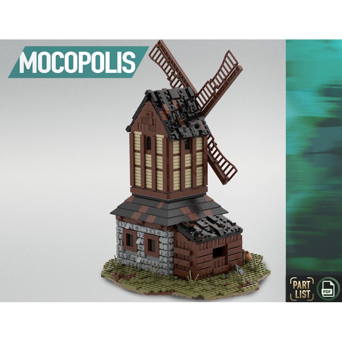 MOC - 76464 MOC Medieval Mill Klemmbausteine - LesDiy - Klemmbausteine